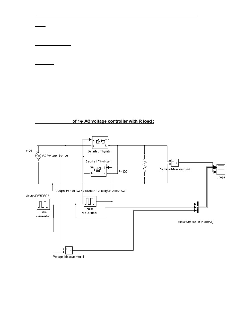 Single Phase AC Voltage Controller Simulation | PDF