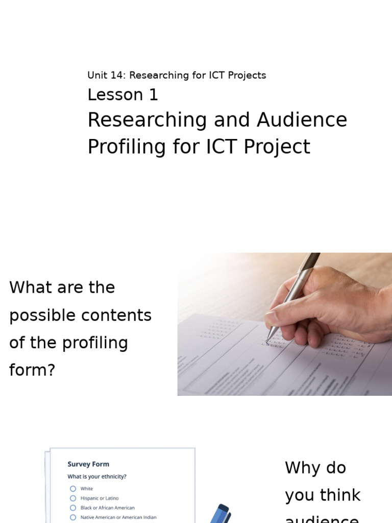 Audience Profiling for ICT Projects | PDF | Educational Technology ...