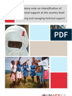 Guidance Note On Intensification of Technical Support at The Country Level: Planning and Managing Technical Support