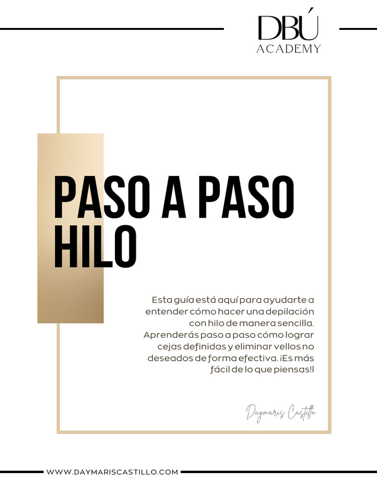 Guía de depilación con hilo | PDF | Ceja