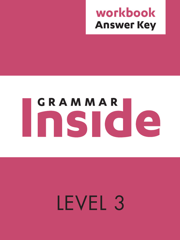 Level 3 Grammar Workbook Answer Key | PDF