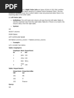 SQL Joins Cheat Sheet | PDF | Sql | Databases