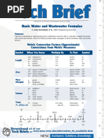 ABC Water Treatment Formula Sheet | PDF | Area | Litre