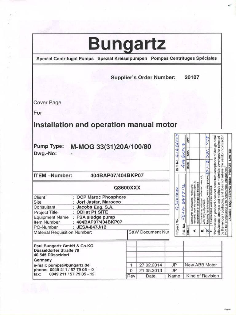Low Voltage Motor Installation Manual | PDF | Electric Motor ...