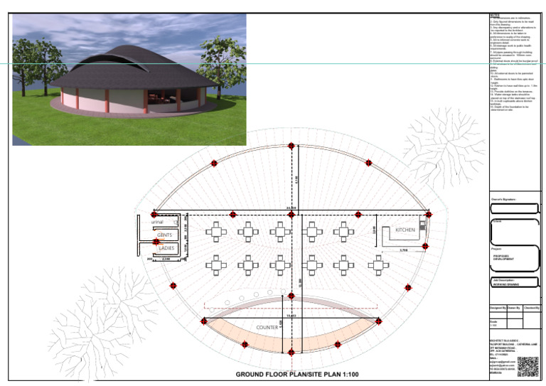 Ground Floor Plan for Proposed Development | PDF | Civil Engineering ...