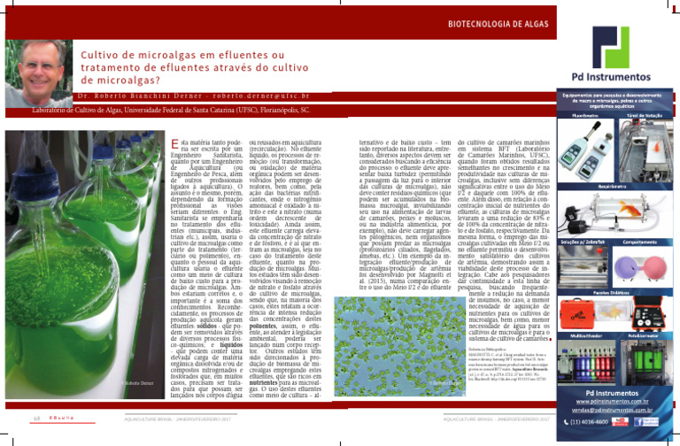 Cultivo de Microalgas em Efluentes Ou Tratamento de Efluentes Atraves ...