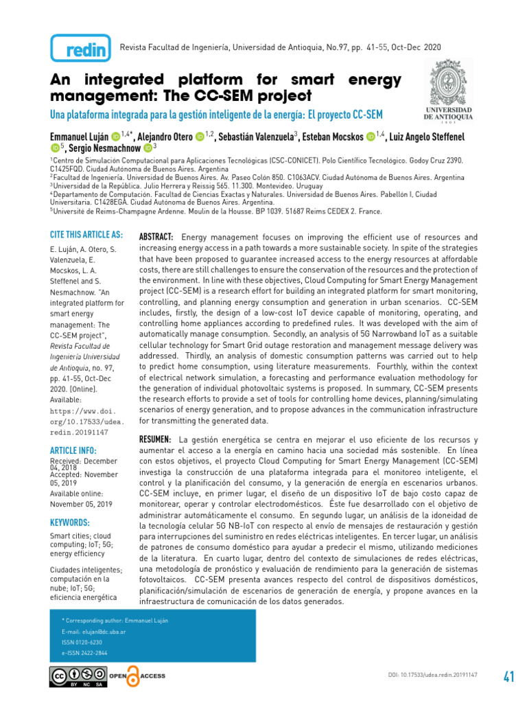 Smart Energy Management Platform CC-SEM | PDF | Internet Of Things ...