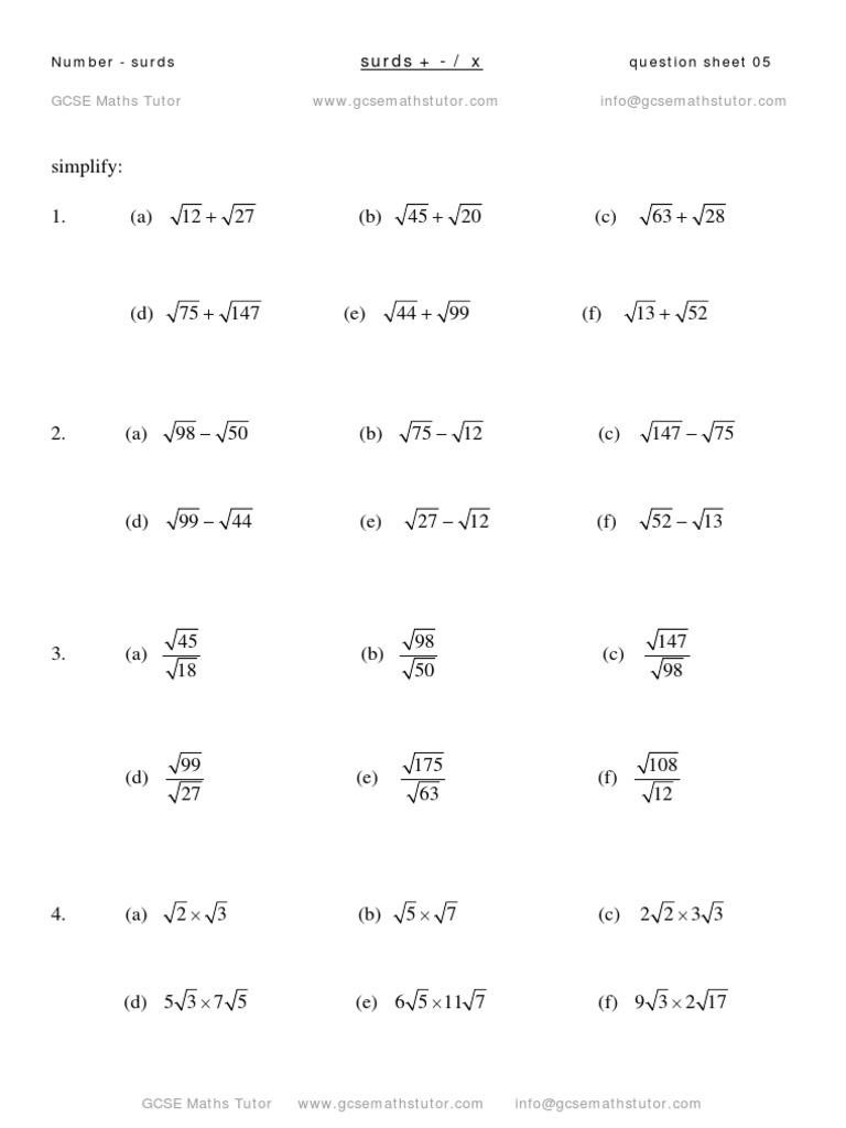 gcse-maths-tutor-number-surds-5-x-numbers-elementary