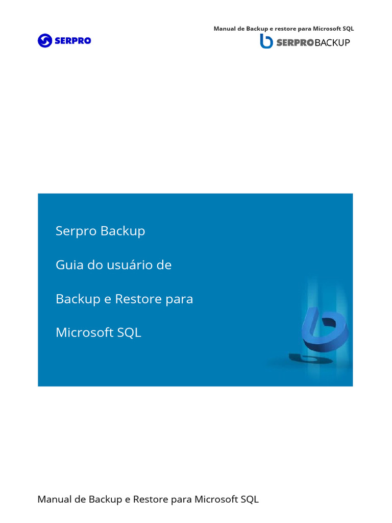 Backup e Restauração SQL Server Guide | PDF | Microsoft SQL Server ...