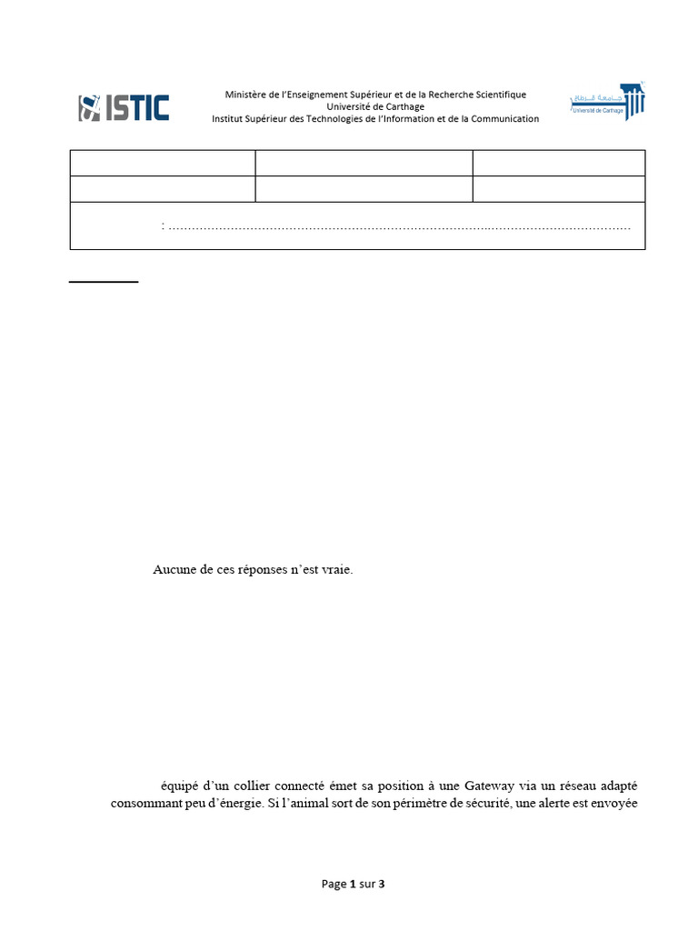Devoir Surveillé : Architecture IoT 2023 | PDF | Internet des objets ...