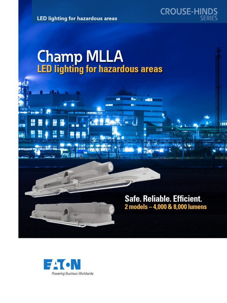 Crouse Hinds Mlla Led Brochure | PDF | Lighting | Fluorescent Lamp