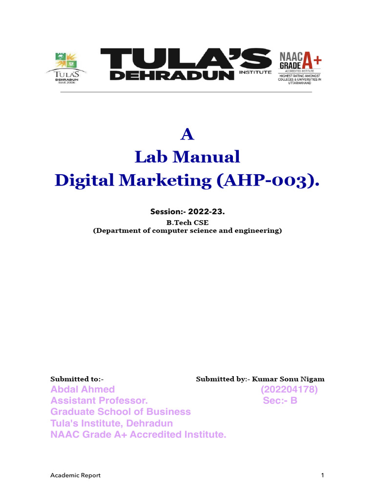 Digital Marketing | PDF