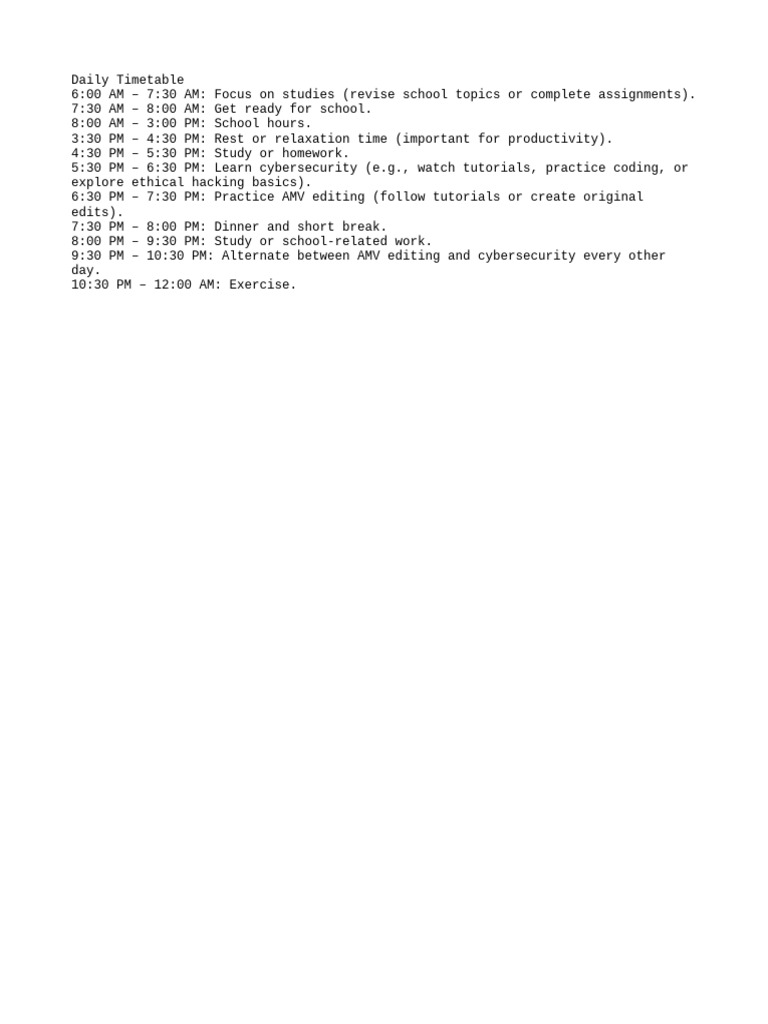 Daily Routine | PDF