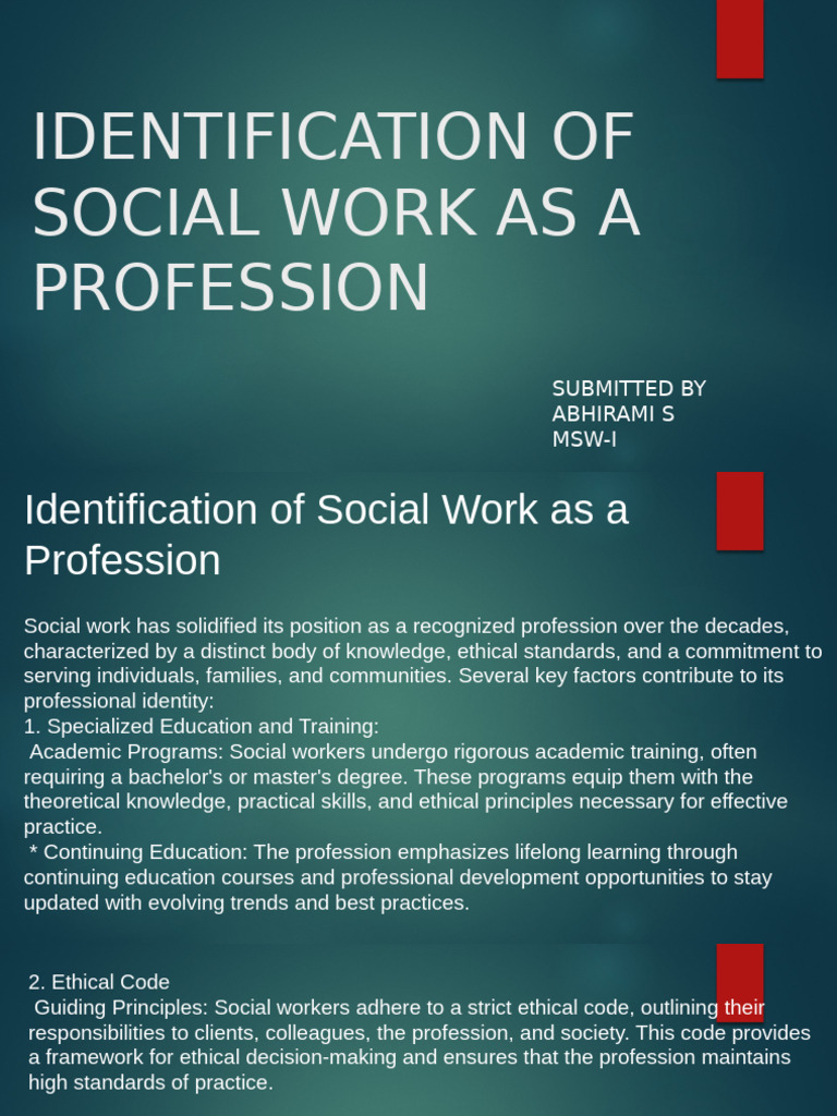 Understanding Social Work as a Profession | PDF | Social Work | Social ...