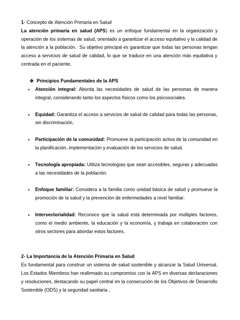Atencion Primaria de Salud | PDF | Cuidado de la salud