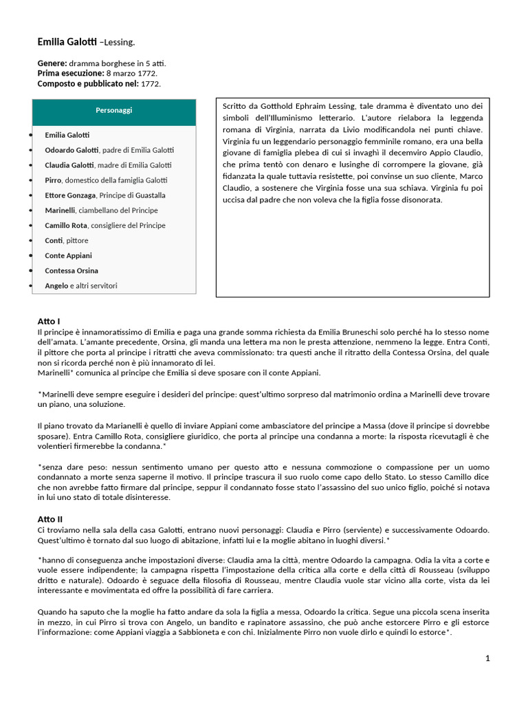 Emilia Galotti | PDF