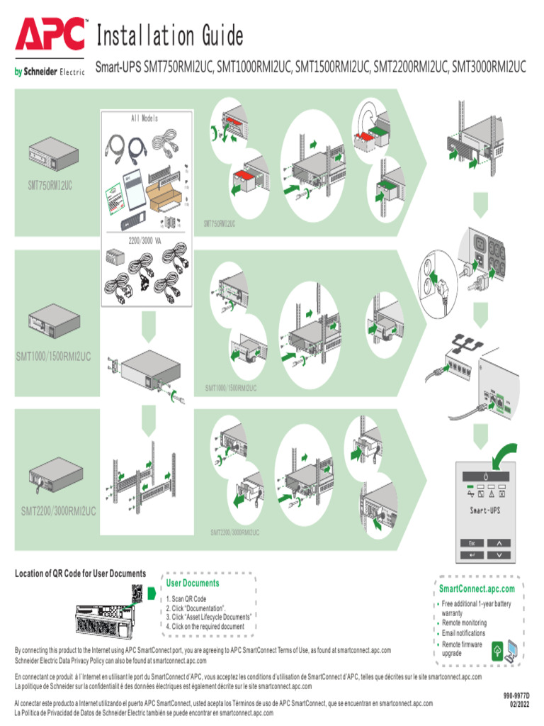 Guide d'installation Smart-UPS RMI UC | PDF