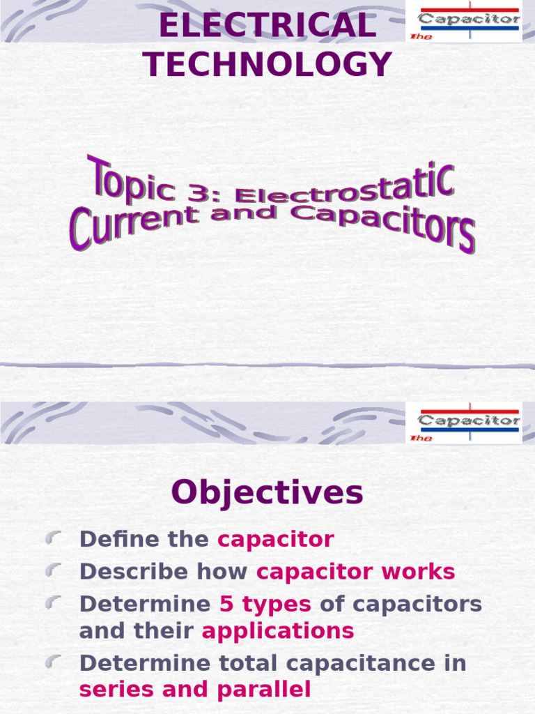 Understanding Capacitors: Types & Uses | PDF | Capacitor | Series And ...