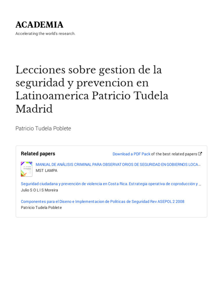 Gestión de Seguridad en Latinoamérica | PDF | Valores | Policía