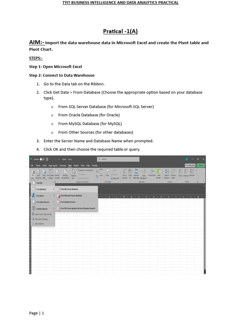 Excel Data Analysis: Pivot Tables & Charts | PDF | Databases | Data ...