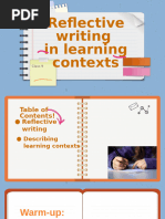 Classroom Reflection Sentence Starters | PDF