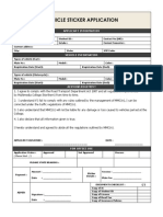 Vehicle Application Form - MMCN