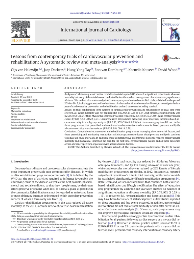 PIIS0167527316346162 | PDF | Coronary Artery Disease | Myocardial ...