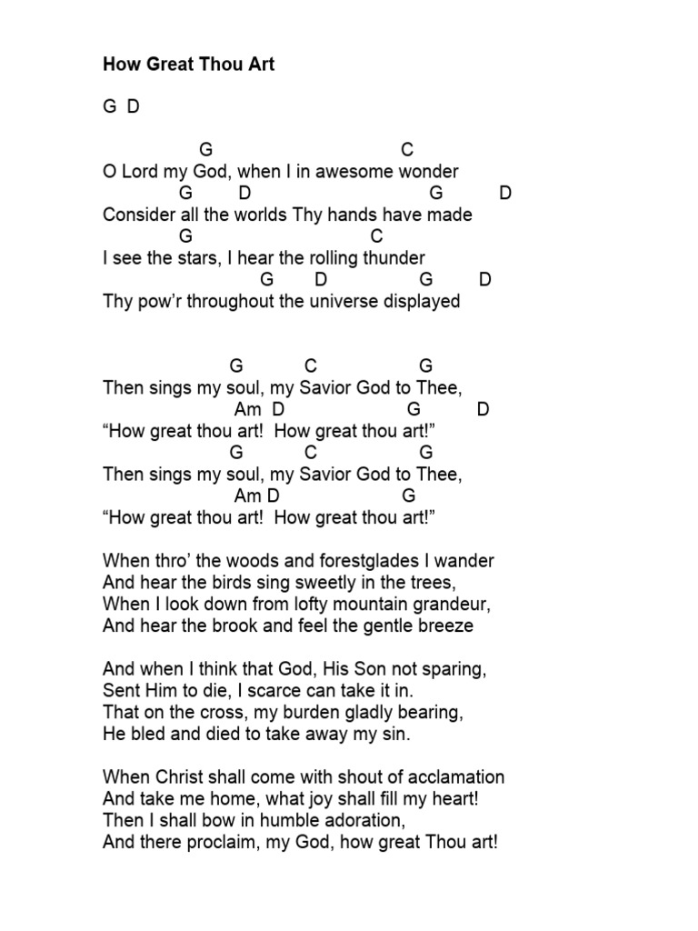 How Great Thou Art G | PDF