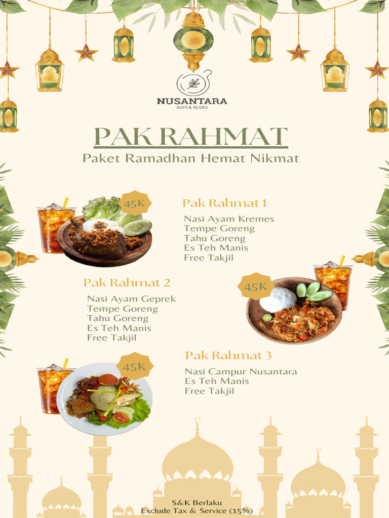 Paket Hemat Ramadhan di Pak Rahmat | PDF