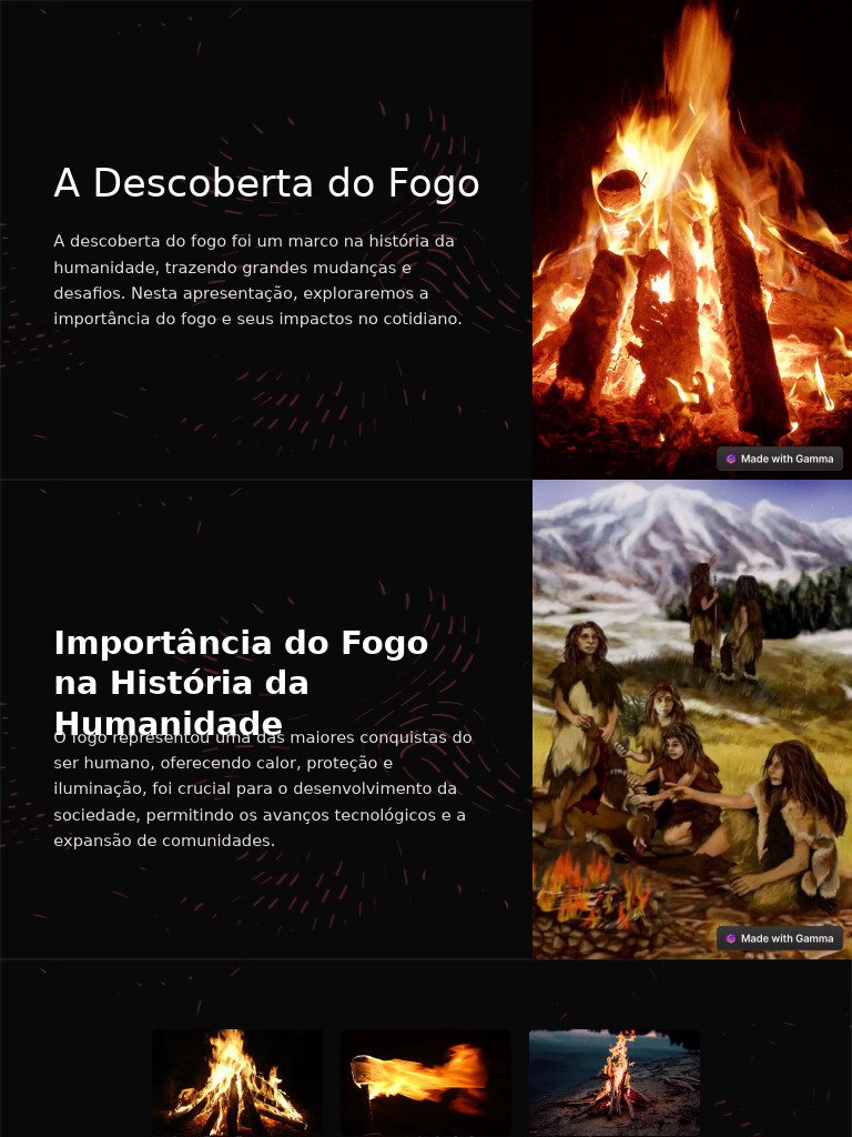 Importância da Descoberta do Fogo | PDF | Incêndios | Combustíveis fósseis