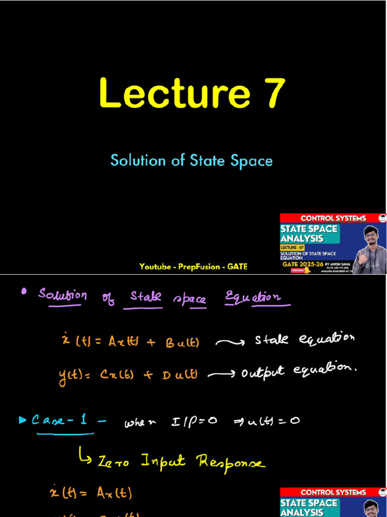 State Space Analysis Lec 7 PDF | PDF