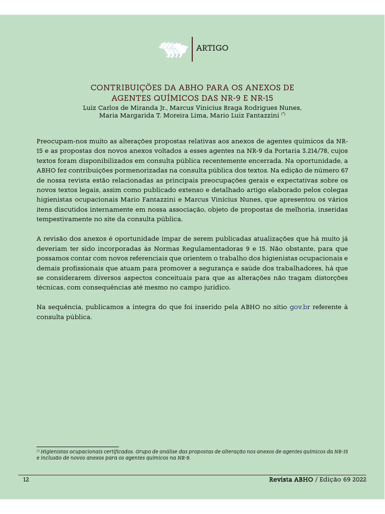 ABHO ED.69 Artigo | PDF