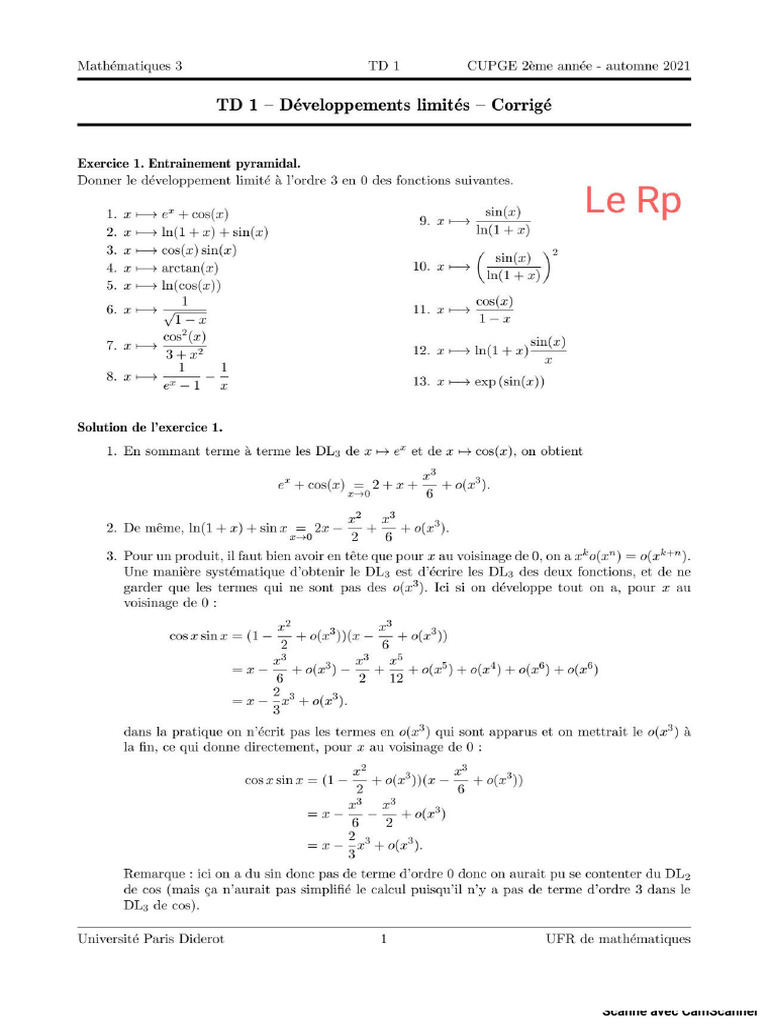 Td1 Corrige | PDF
