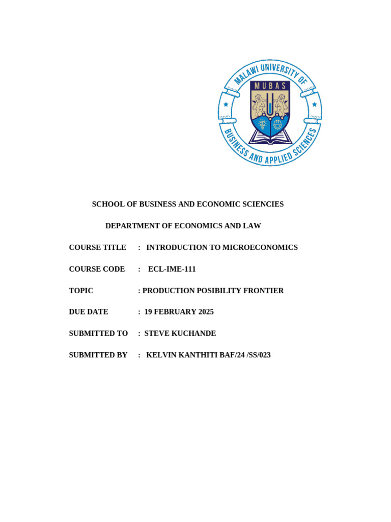 School of Business and Economic Sciencies - 073320 | PDF