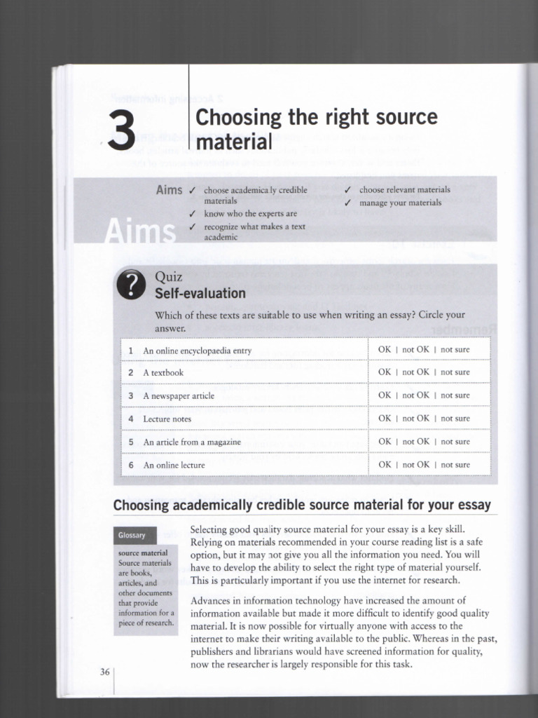 Choosing The Right Source Material | PDF