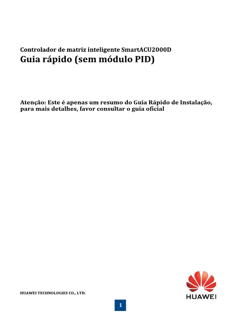 Guia Rápido do Controlador SmartACU2000D | PDF | Comutador de rede | USB