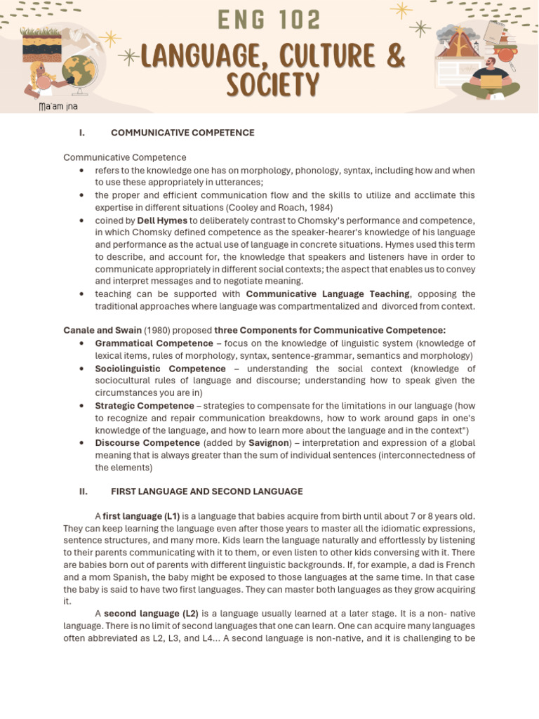Understanding Communicative Competence | PDF | Linguistics | Word