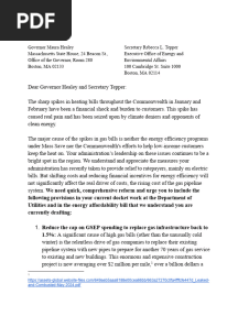 Letter on Gas Price Spikes to Maura Healey