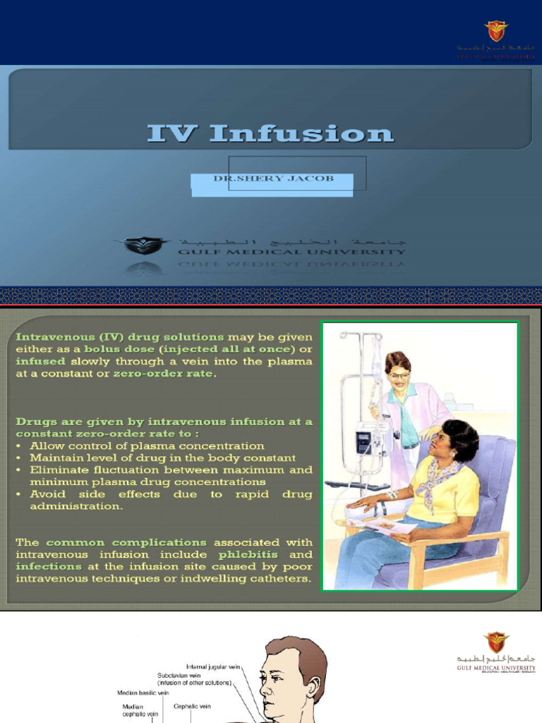 IV Infusion | PDF | Pharmacokinetics | Intravenous Therapy