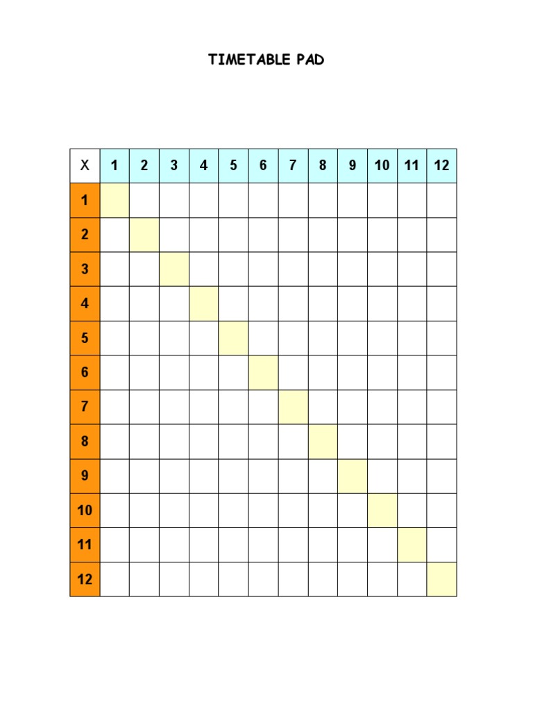 Timetables To Complete | PDF