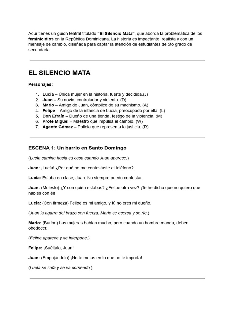 El Silencio Mata | PDF