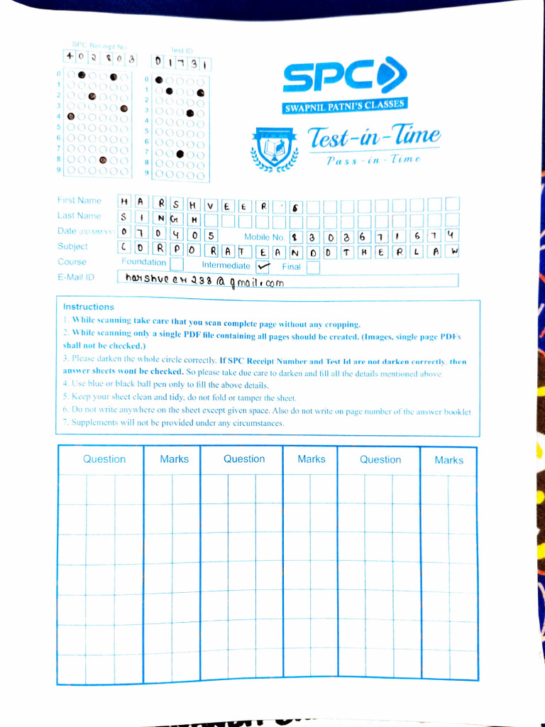 SPC Test Instructions and Guidelines | PDF