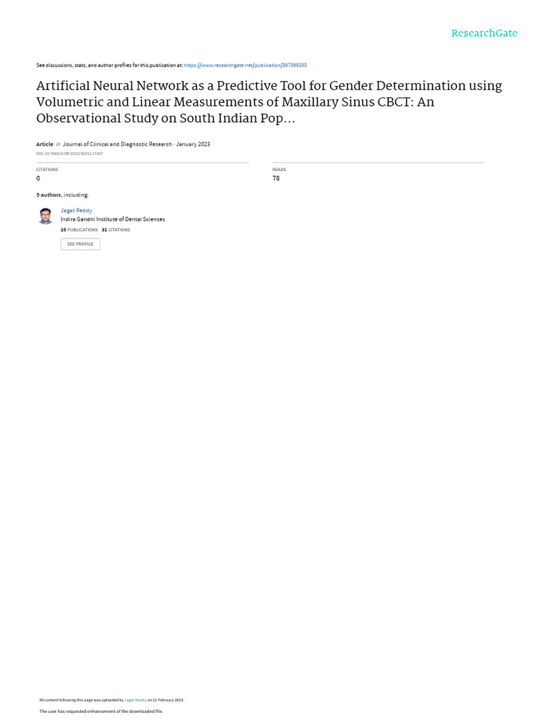 Artificial Neural Network As A Predictive Tool For | PDF | Receiver ...