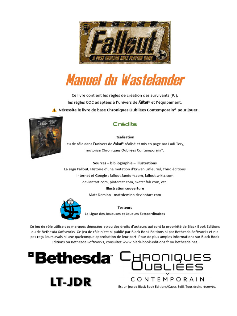 COC Fallout - Manuel Du Wastelander | PDF | Intelligence artificielle ...