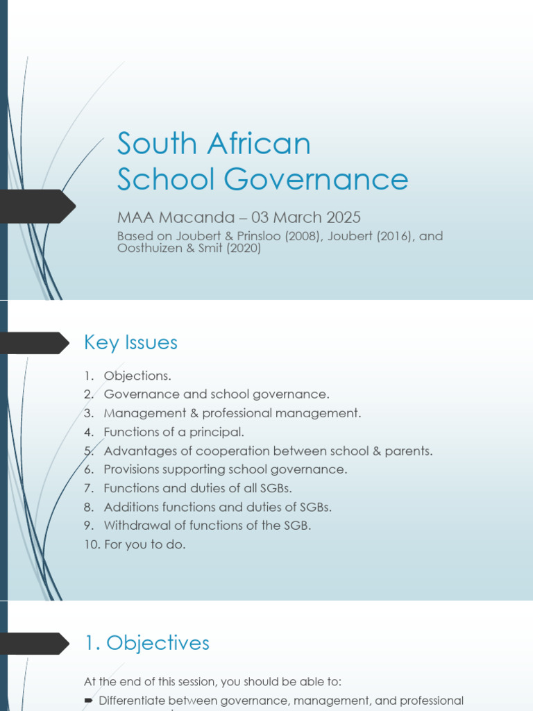 South African School Governance Overview | PDF | Governance | Government