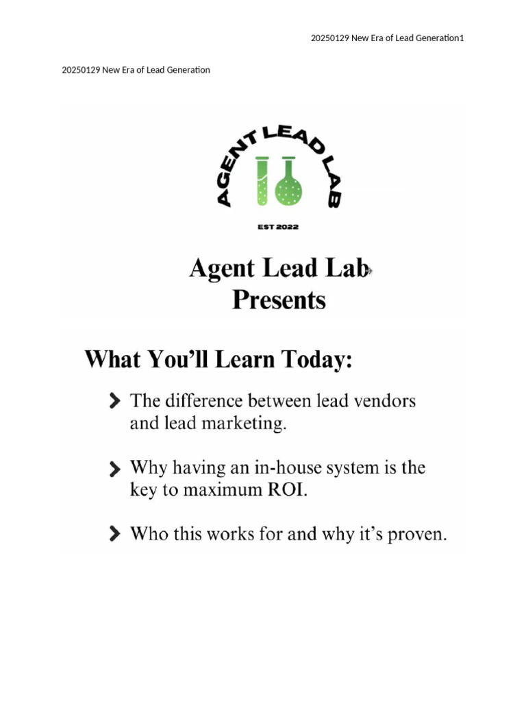 New Era of Lead Generation | PDF