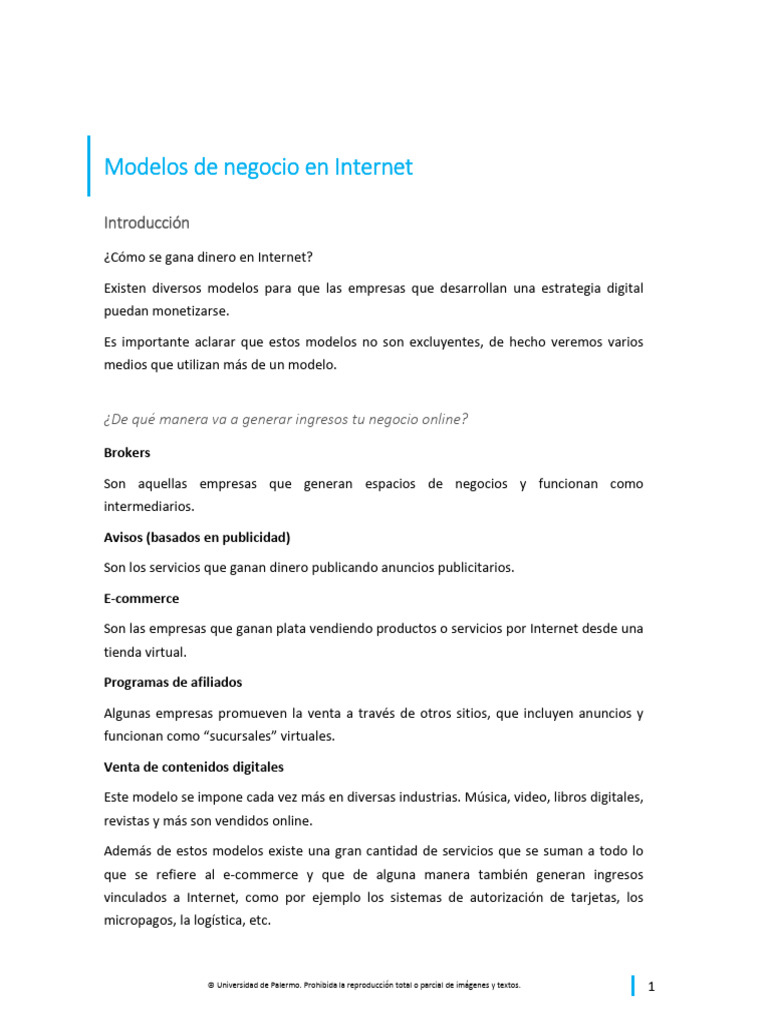 Modelos de Negocio en Internet | PDF | Comercio electrónico | Streaming ...