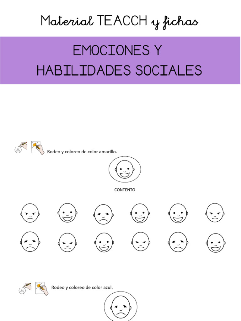 Fichas de Las Emociones y Habilidades Sociales | PDF
