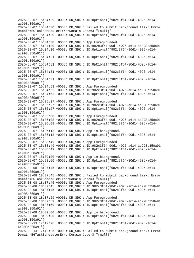 Background Task Submission Errors | PDF