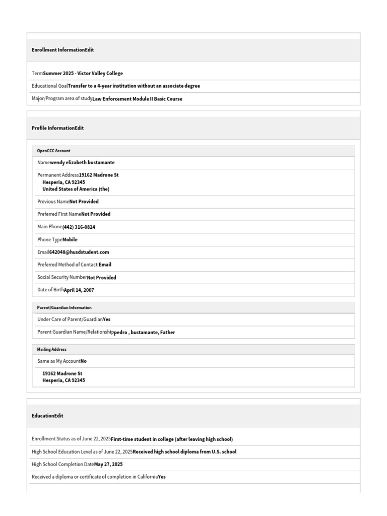CCCApplicationReview VictorValleyCollege | PDF